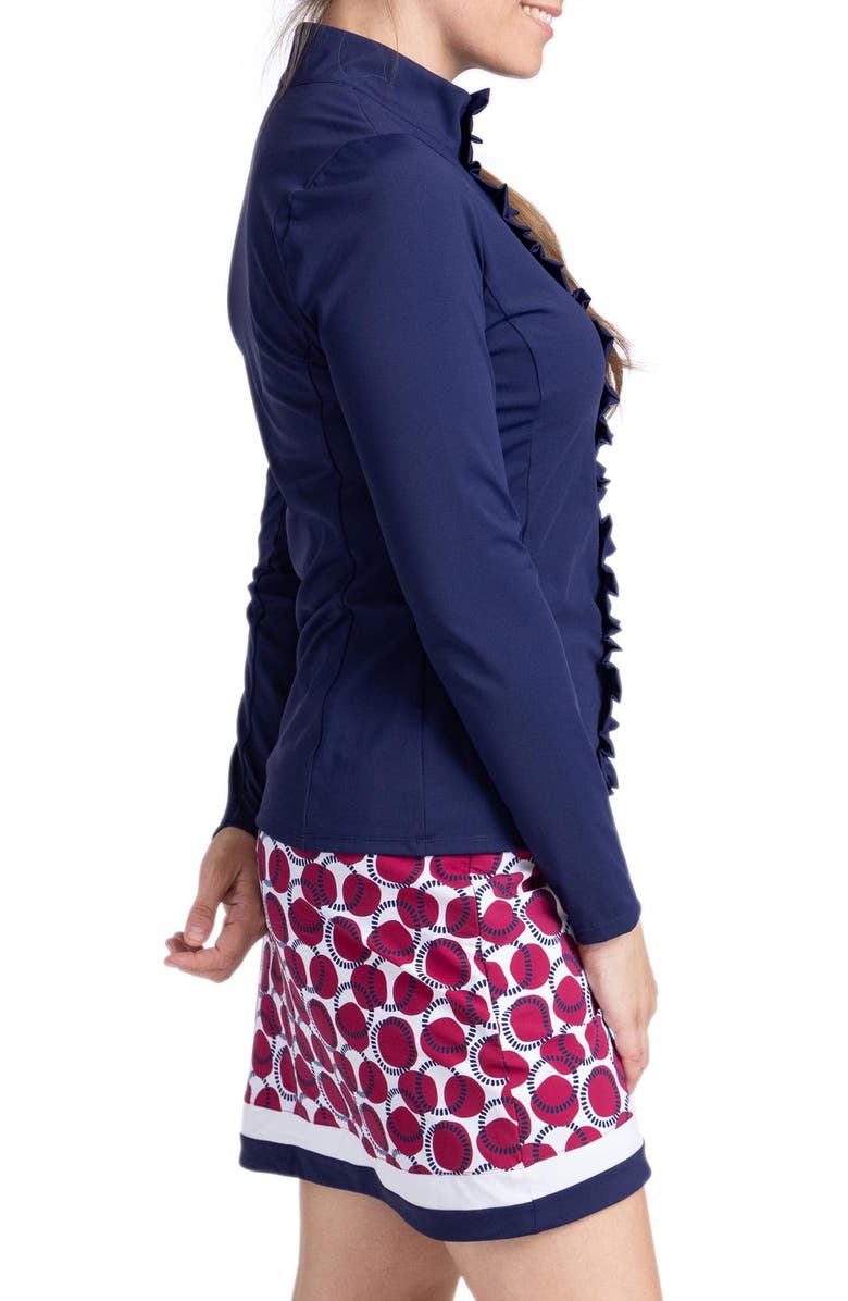 KINONA Ruffle in the Rough Long Sleeve Golf Top, Alternate, color, 