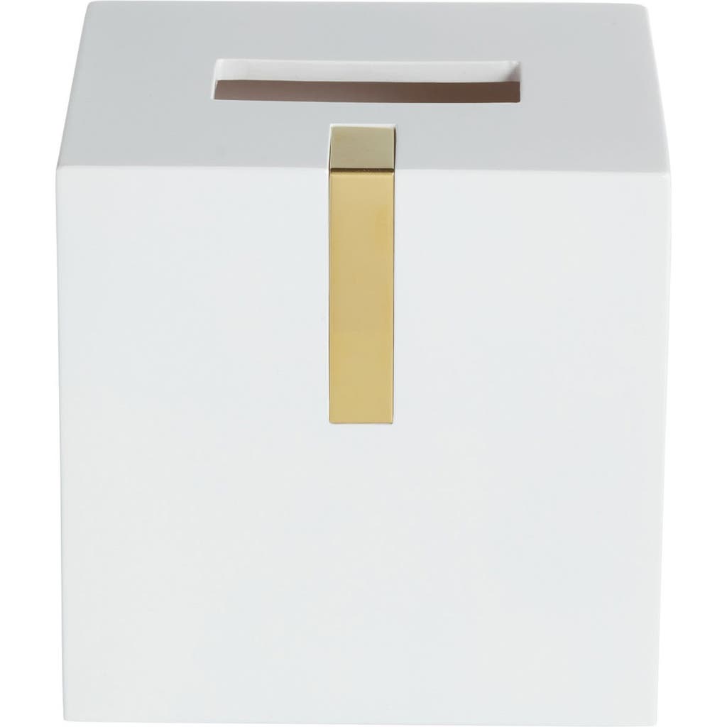 Roselli Trading Company Houston Street Tissue Box Cover In White