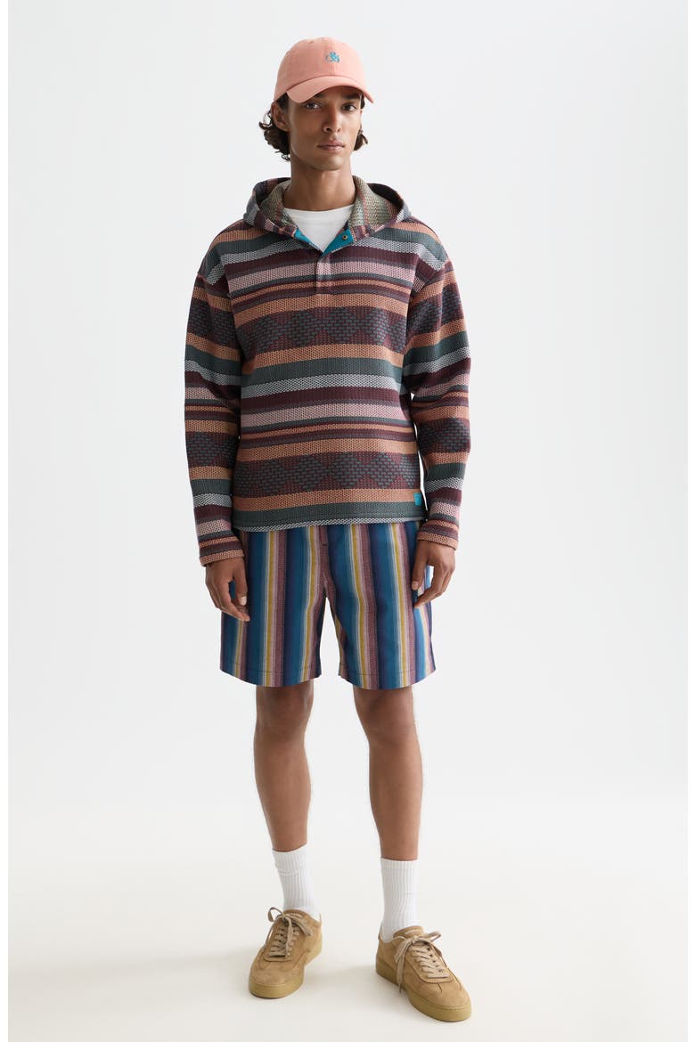 Relaxed Fit Stripe Jacquard Hoodie, Alternate, color, PIXEL STRIPE JACQUARD