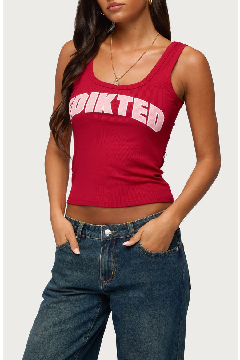 Girly Rib Tank, Main, color, BURGUNDY