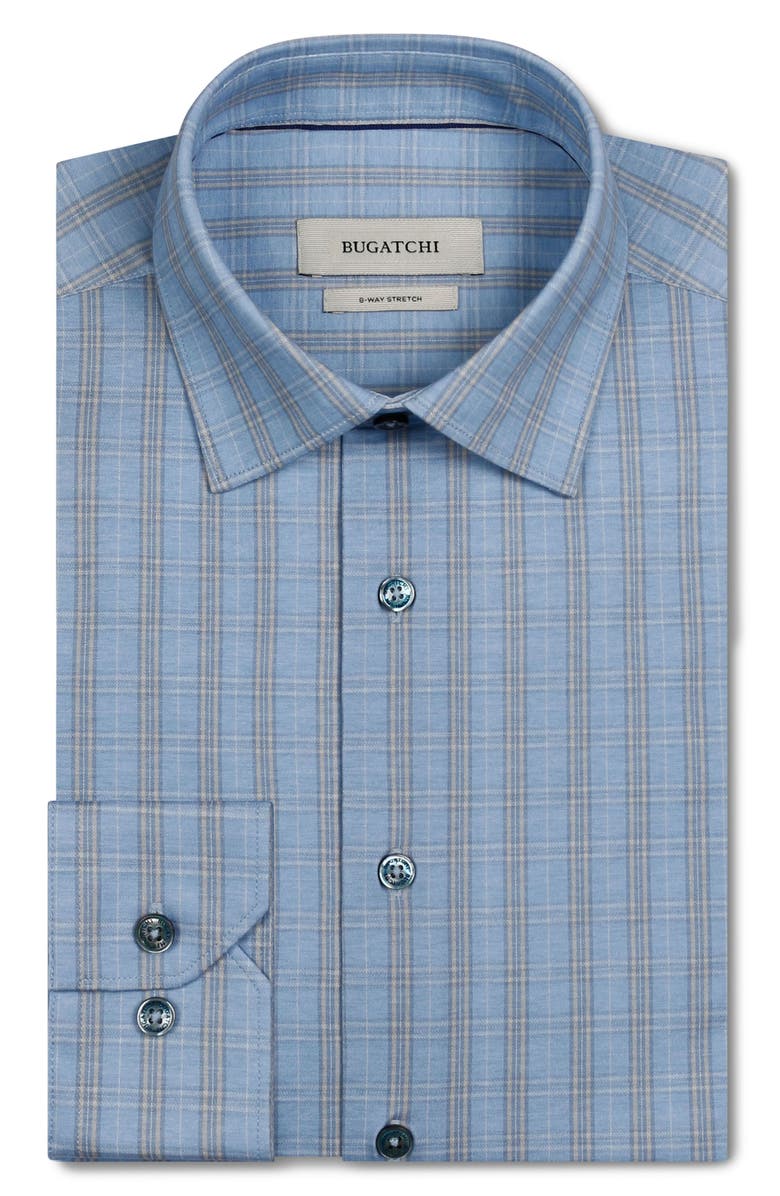 Bugatchi James OoohCotton<sup>®</sup> Plaid Button-Up Shirt, Main, color, Air Blue