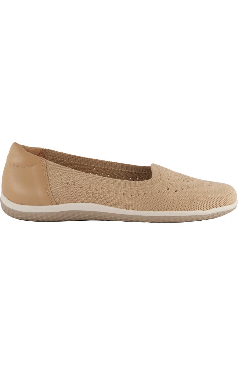 David Tate Italy Knit Ballet Flat, Alternate, color, Camel Fabric