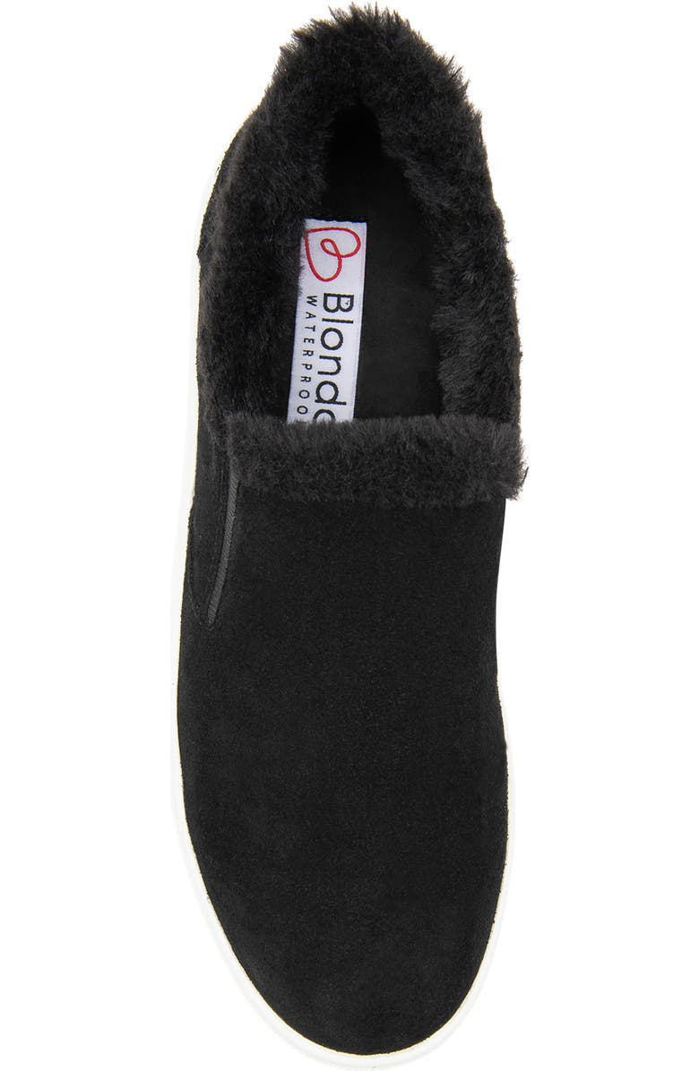 Blondo Gia Faux Fur Trim Waterproof Slip-On Sneaker, Alternate, color,