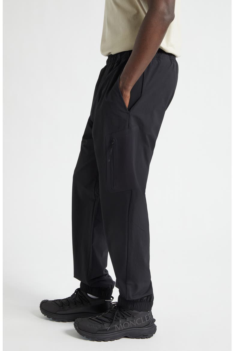 Stretch Nylon Cargo Joggers, Alternate, color, BLACK