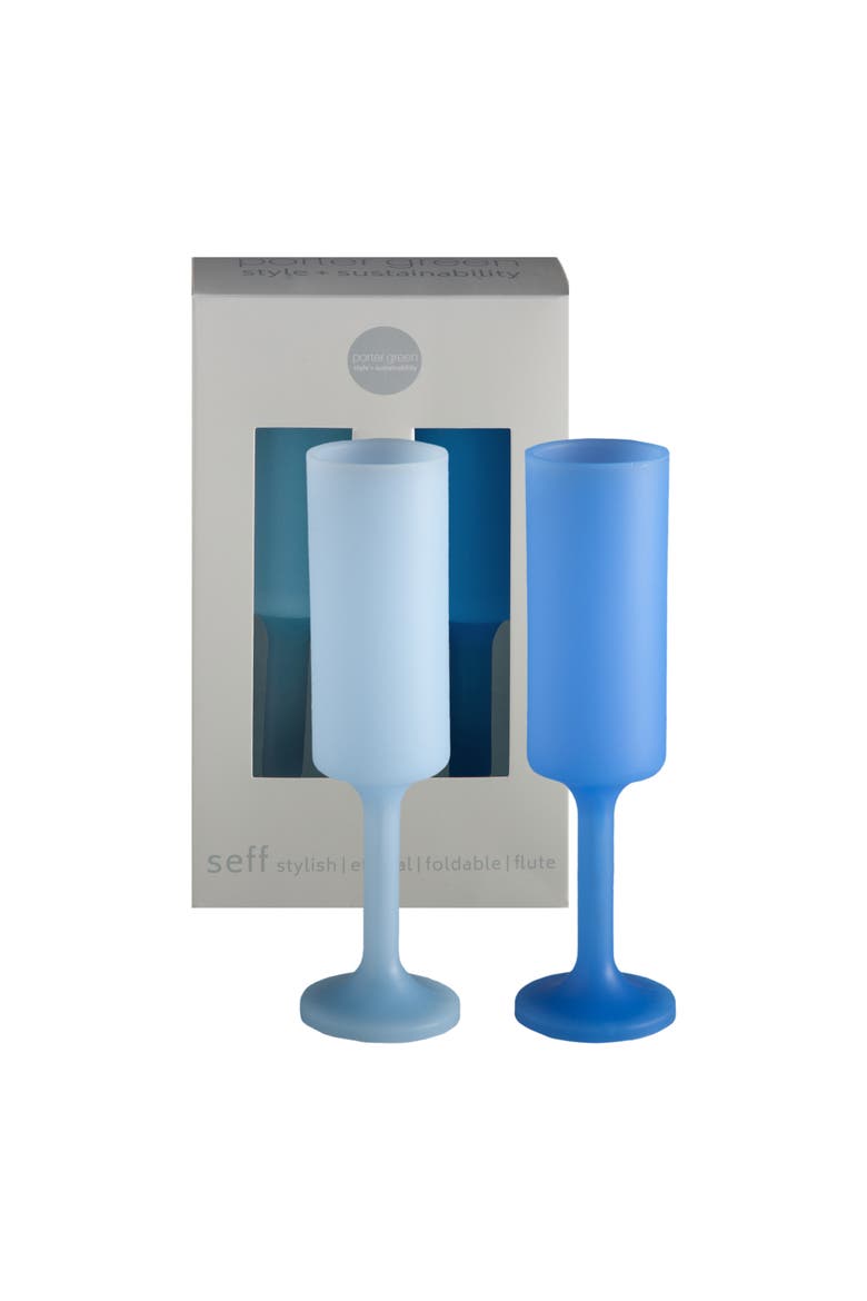 Seff | Unbreakable Champagne Flutes, Main, color, Sky + Kingfisher