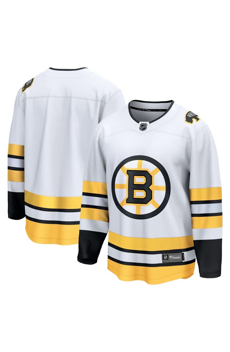 FANATICS Men's Fanatics  White Boston Bruins Away Breakaway Jersey, Main, color, White