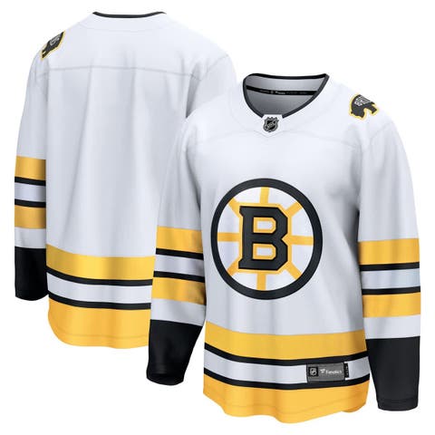 Men's Fanatics  White Boston Bruins Away Breakaway Jersey