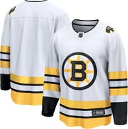 FANATICS Men's Fanatics  White Boston Bruins Away Breakaway Jersey