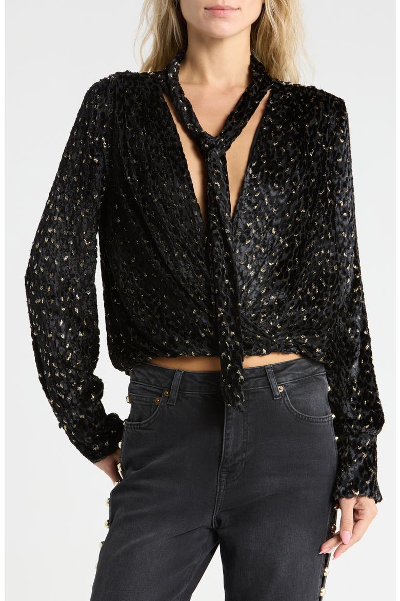 Kayliegh Long Sleeve Top, Main, color, BLACK MULTI