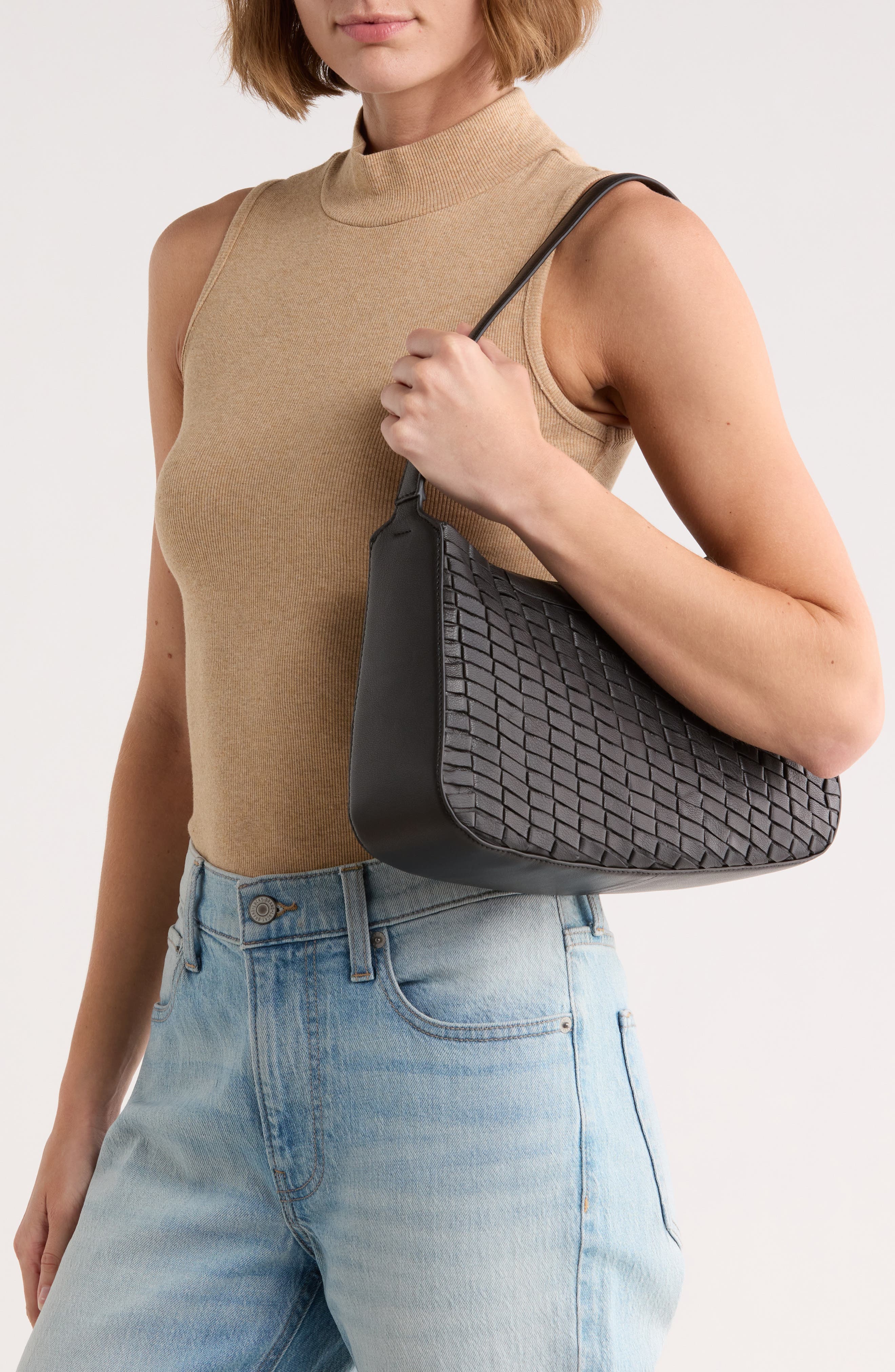 Ziah Shoulder Bag, Alternate, color, BLACK GOAT DDM LE