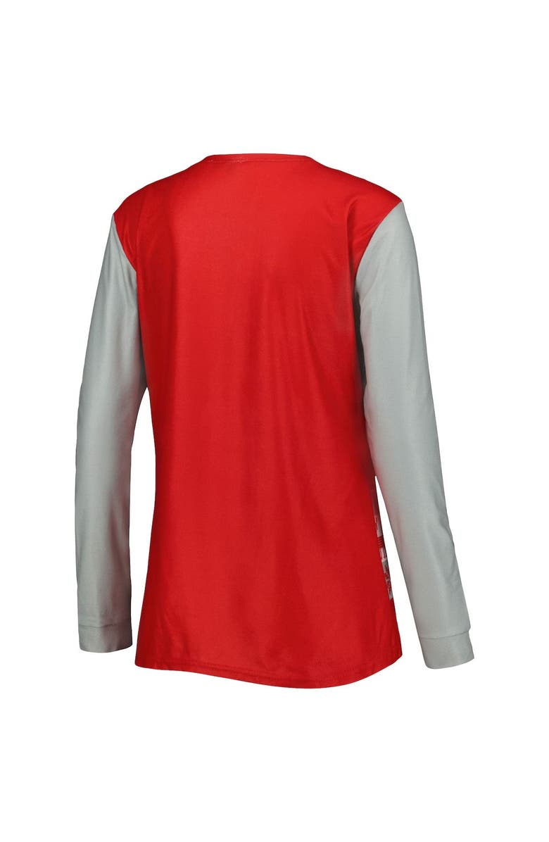 FOCO Women's FOCO Scarlet Ohio State Buckeyes Ugly Long Sleeve T-Shirt & Pajama Pants Sleep Set, Alternate, color, Scarlet