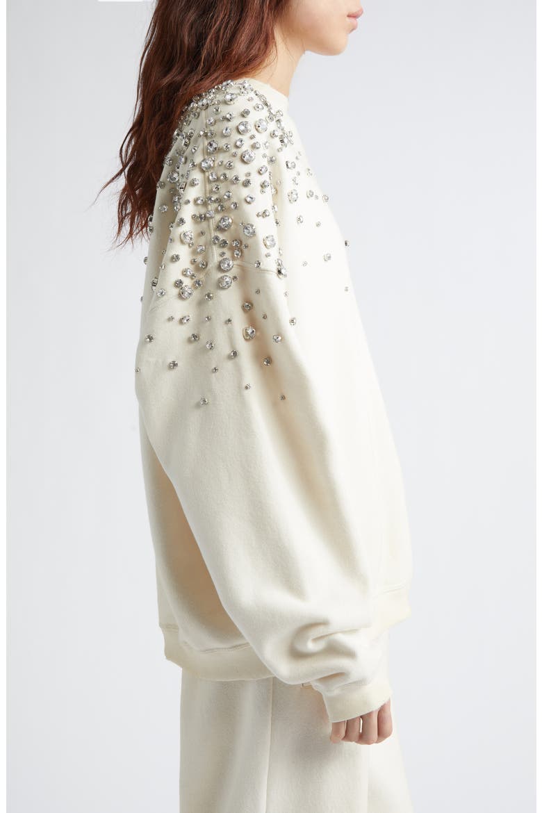 Journey Embellished Oversize Sweatshirt, Alternate, color, HERITAGE WHITE