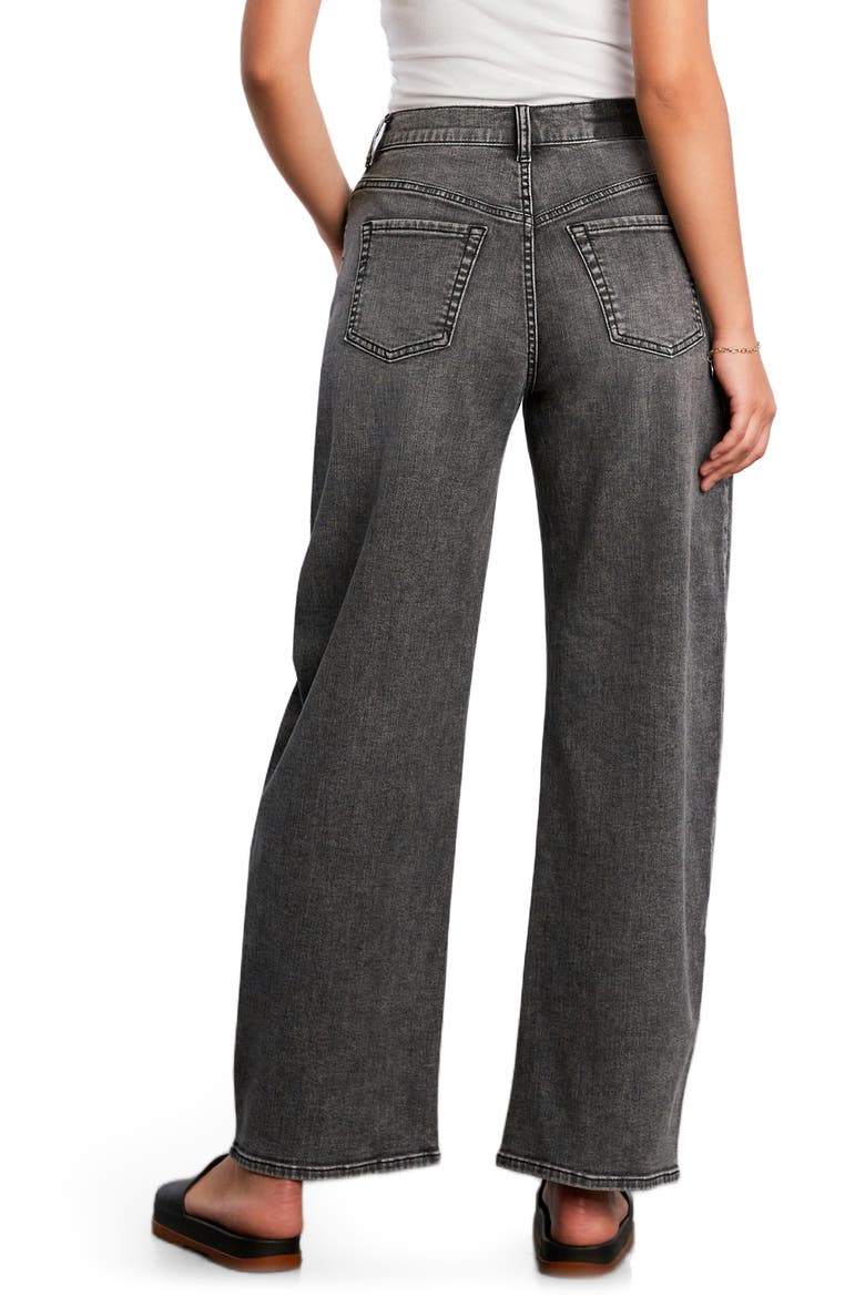 Ronnie Tie Front Barrel Leg Jeans, Alternate, color, FIELD GREY