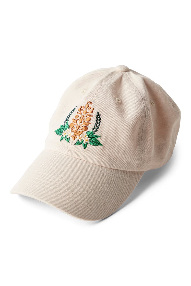 FP Movement Court & Club Embroidered Logo Baseball Hat, Main, color, IVORY WASH
