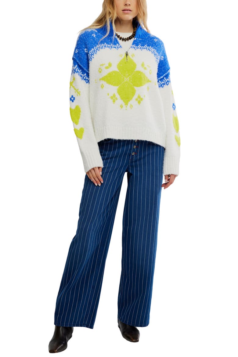 Mythical Half Zip Pullover, Alternate, color, STARBRIGHT COMBO