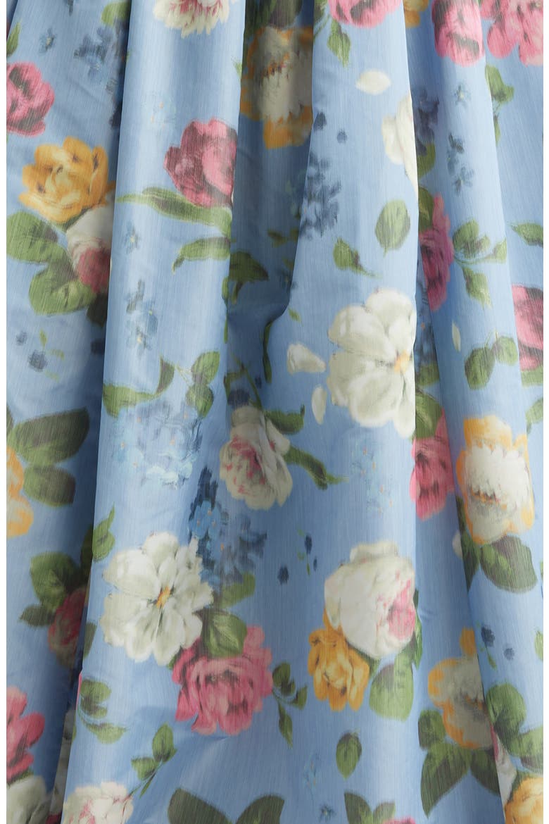 Chiné Floral Print Taffeta Ball Skirt, Alternate, color, CLOUDY BLUE MULTI