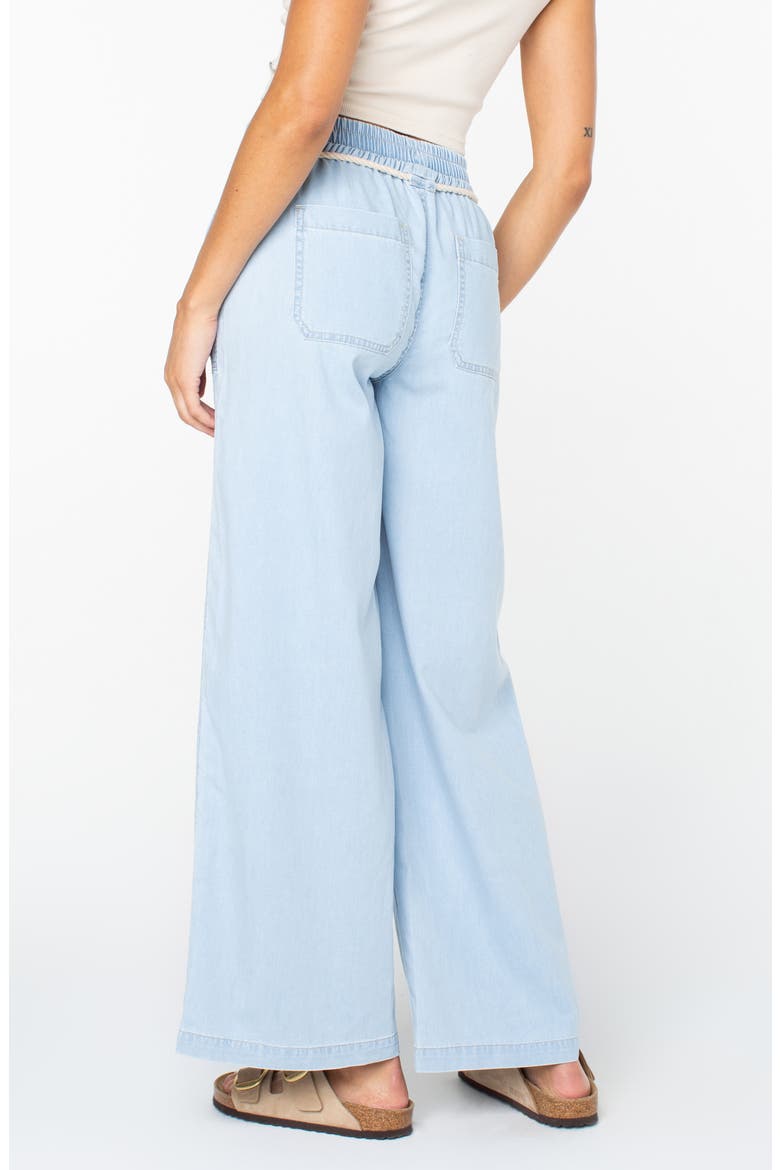 Paddle On Drawstring Denim Pants, Alternate, color, BEACHED WASH DENIM