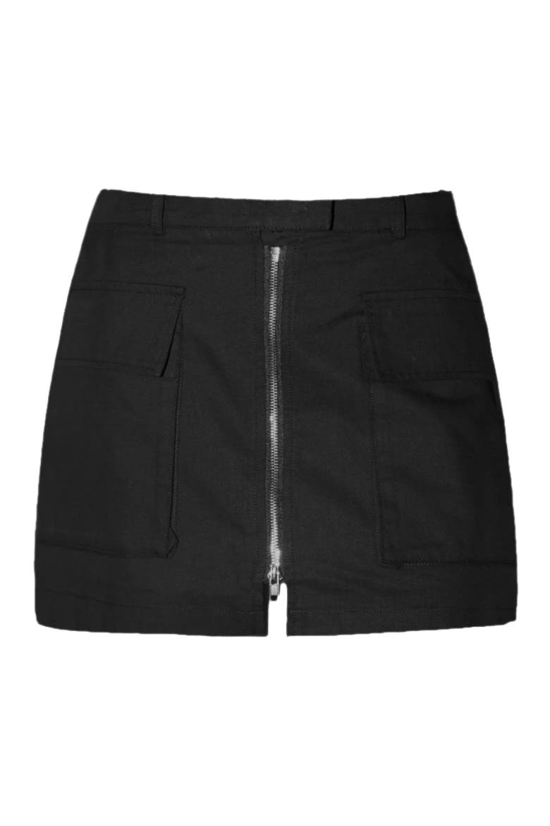 Blvck Zipped Skirt, Alternate, color, Black