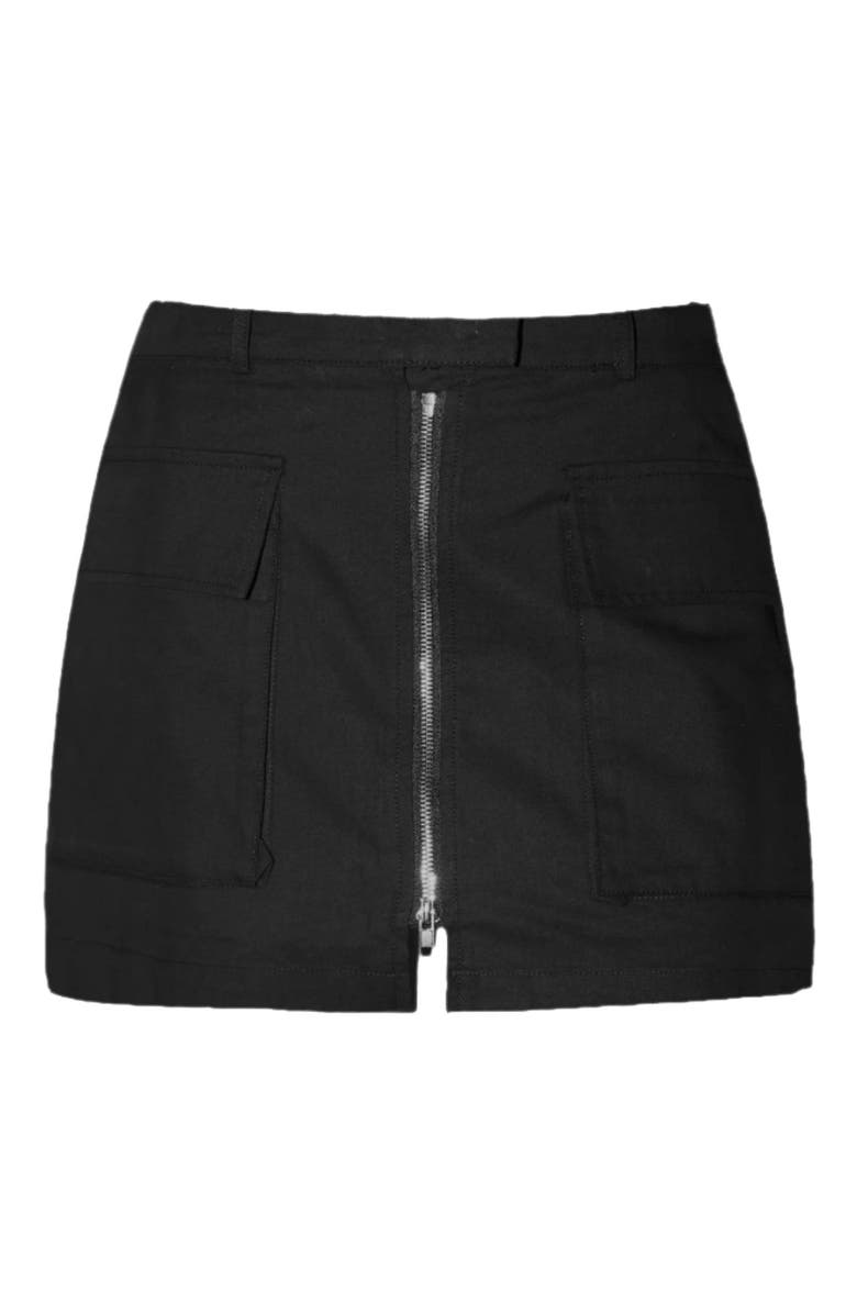 Blvck Paris Blvck Zipped Skirt, Alternate, color, Black