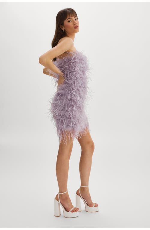 Lamarque Triana Feather Dress In Pink