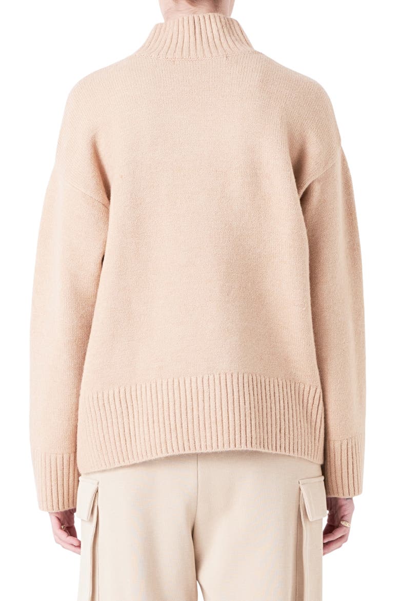 Turtleneck Sweater, Alternate, color, CARAMEL