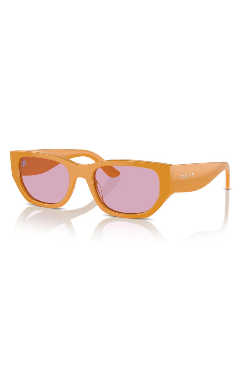 VOGUE 53mm Rectangular Sunglasses, Alternate, color, 