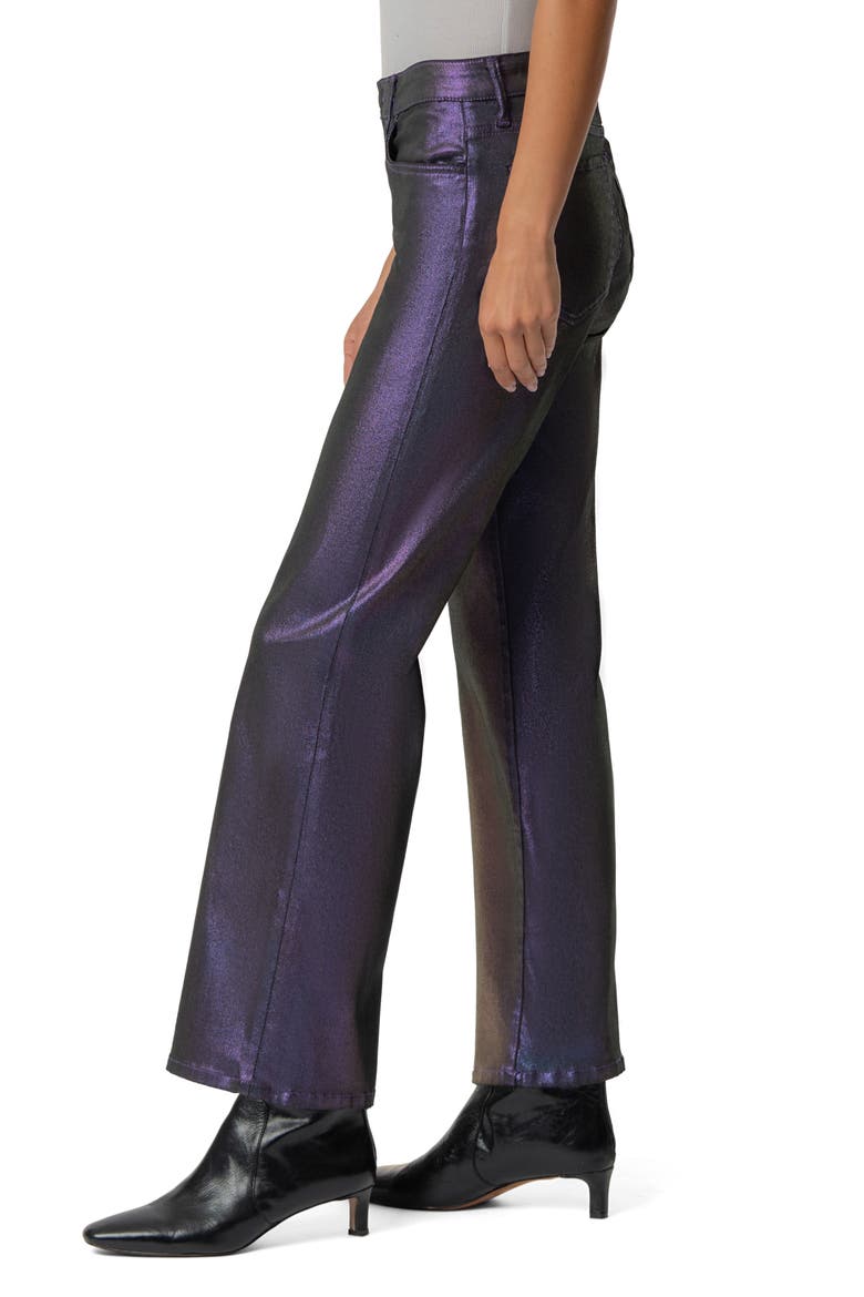 Iridescent High Waist Ankle Wide Leg Jeans, Alternate, color, ELECTRIC VIOLET