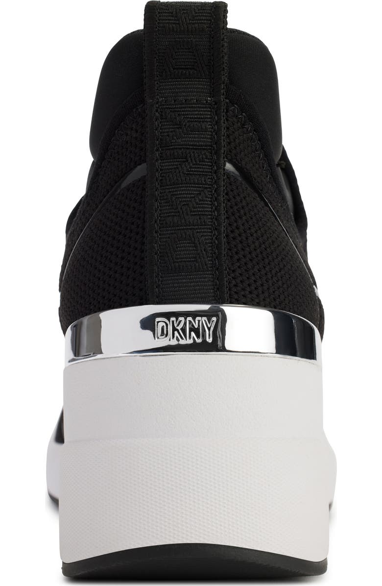 DKNY Pecola Slip-On Wedge Sneaker, Alternate, color, Black