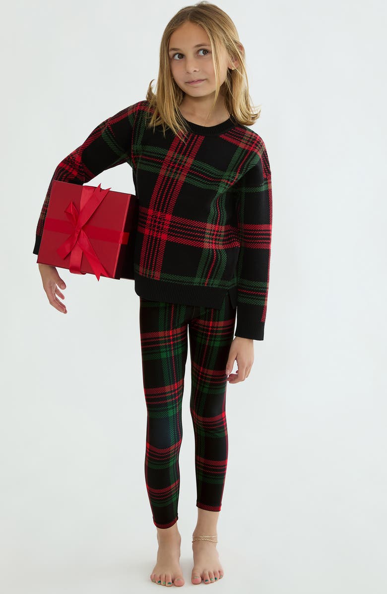 Beach Riot Kids' Little Peppa High Waist Leggings, Alternate, color, Ribbon Plaid