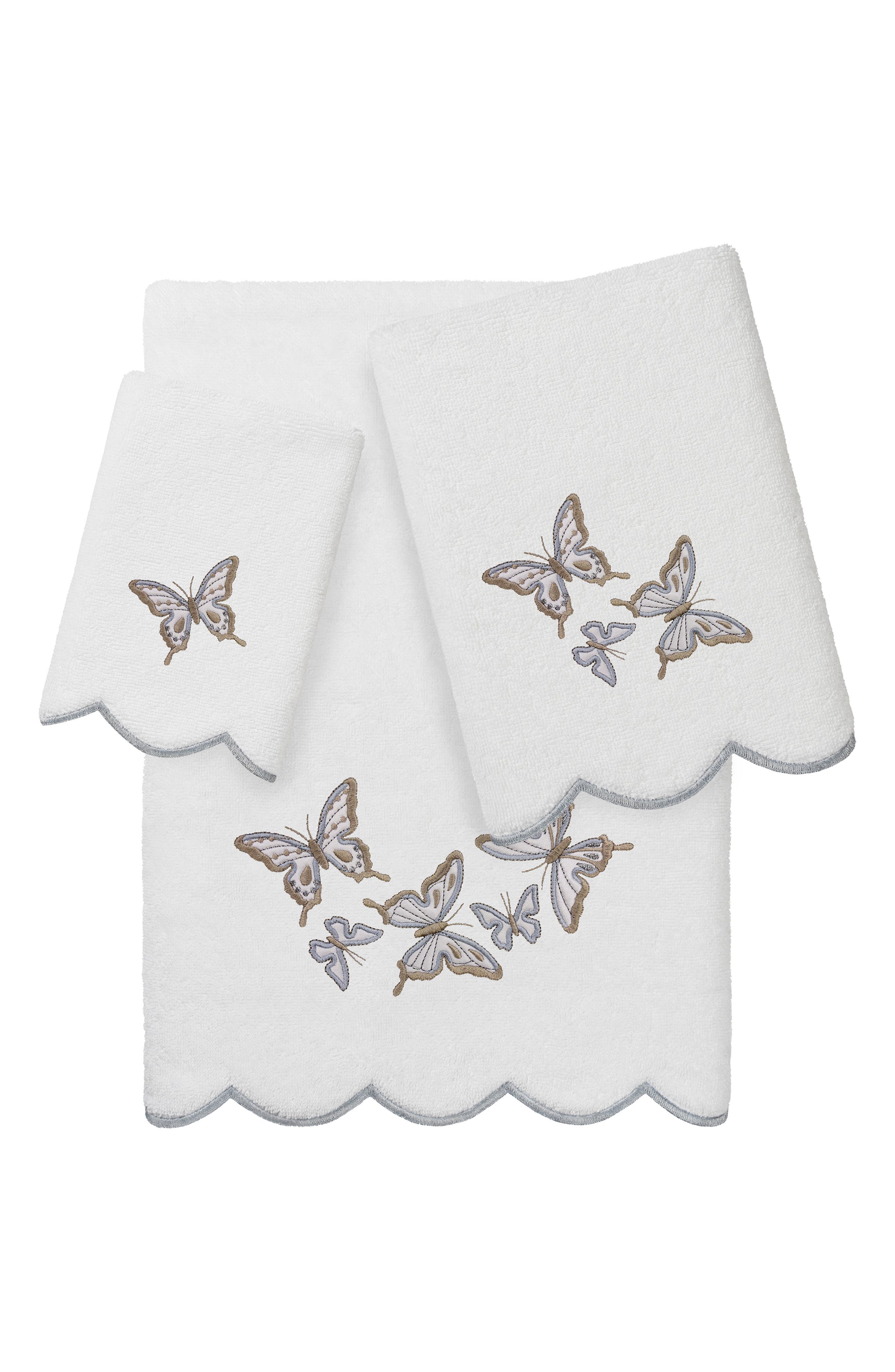 3-Piece Brittney Embroidered Turkish Cotton Towel Set