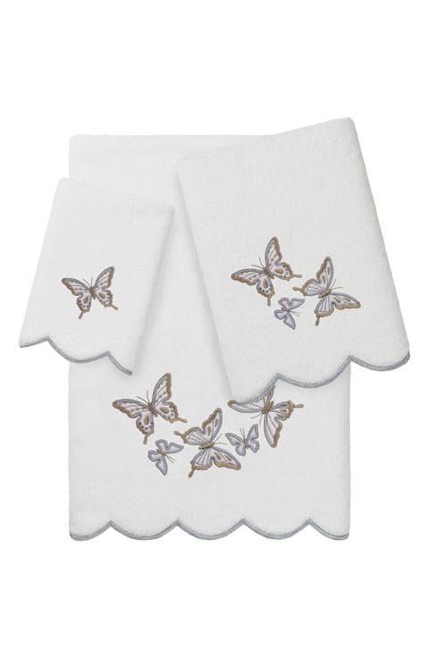 3-Piece Brittney Embroidered Turkish Cotton Towel Set