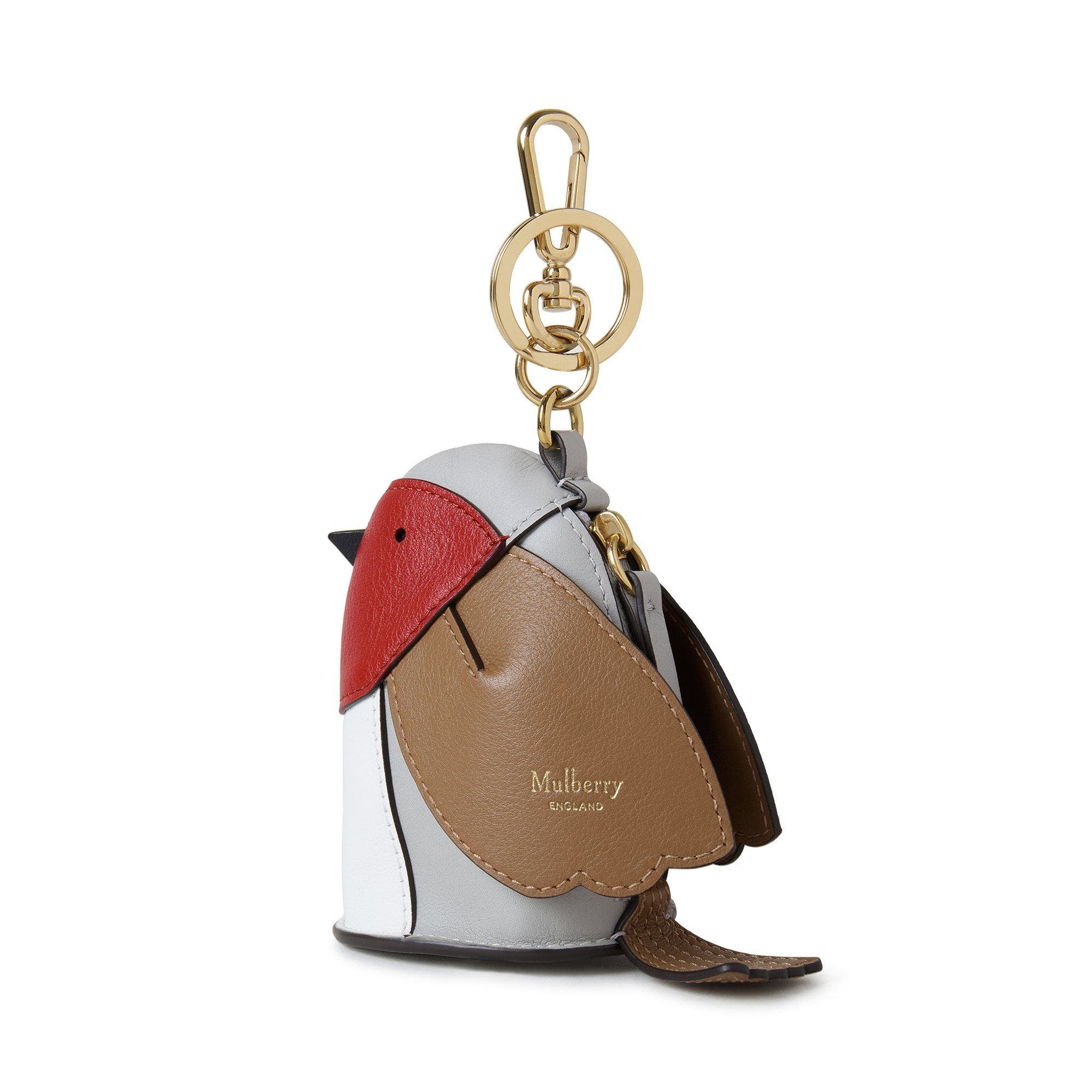 Mulberry Robin Pouch Keyring, Alternate, color, 