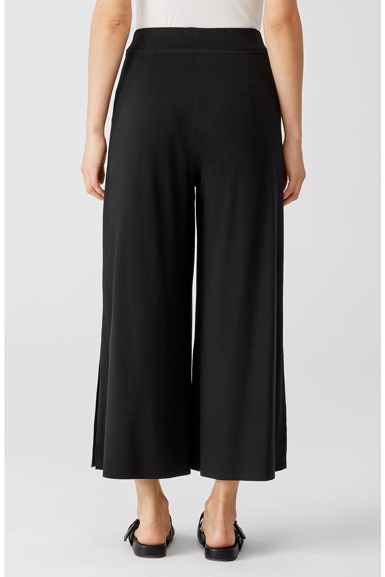 Side Slit Crop Wide Leg Pants, Alternate, color, BLACK