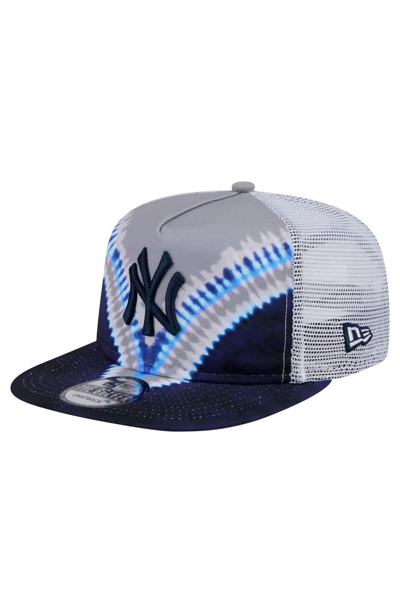 New Era Men's New Era New York Yankees Tie-Dye Golfer Trucker Adjustable Hat, Main, color, Navy