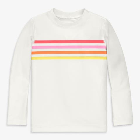 Kids Tonal Banner Long Sleeve Rash Guard (Toddler, Little Kid, Big Kid)