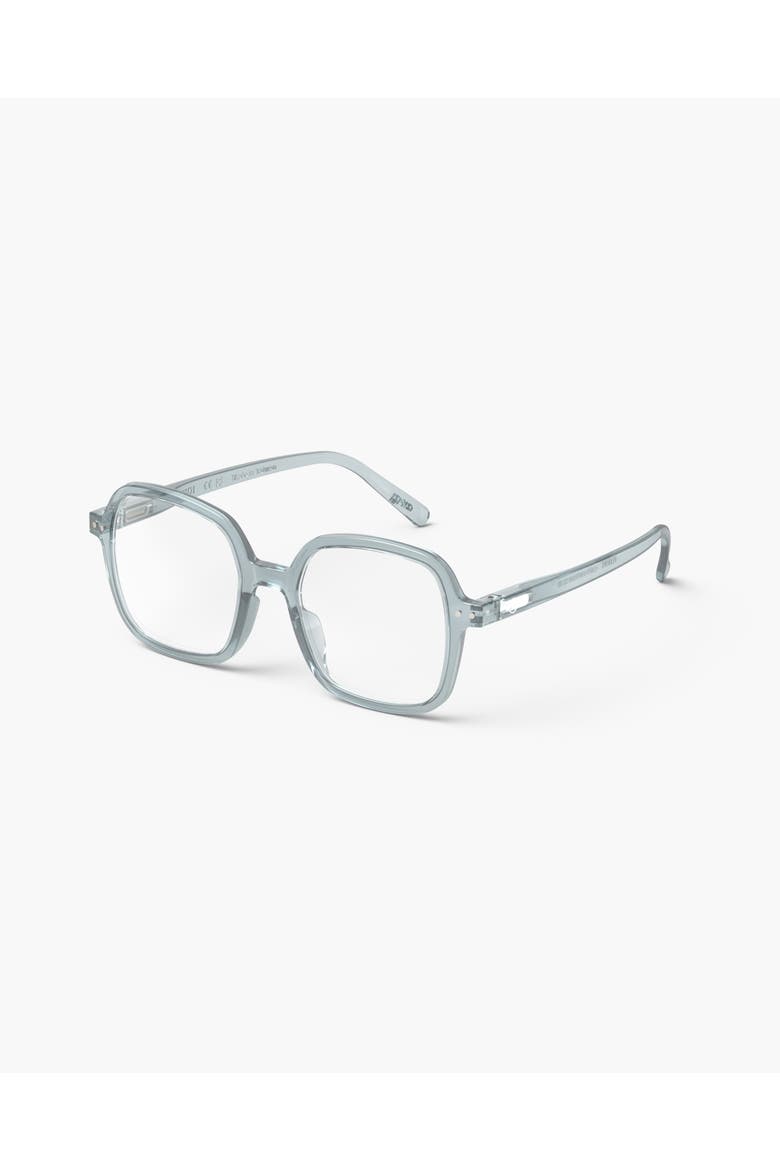 Office 52mm Square Reading Glasses, Alternate, color, Frozen Blue