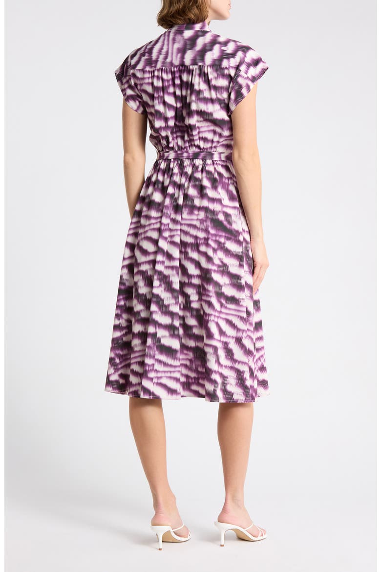 Commuter Tie Waist Dress, Alternate, color, PLUM MULTI