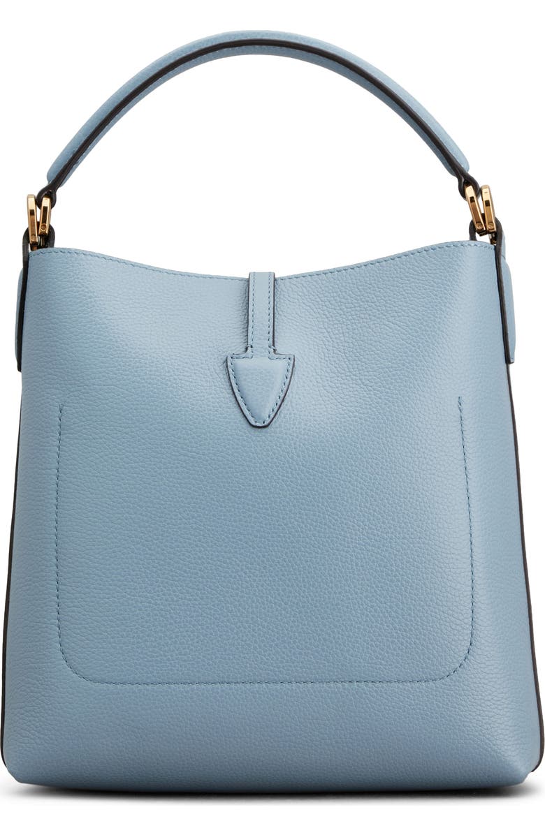 Tod's T Timeless Leather Bucket Bag, Alternate, color, Carta Zucc. Chiaro
