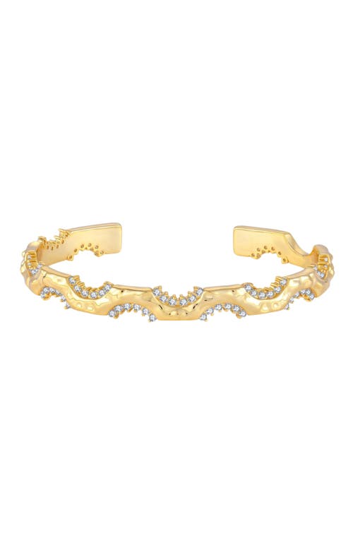AKALIA Waterproof Diane Gold Plated with Diamond Cuff Sterling Silver Bracelet  product