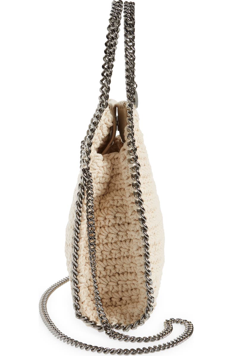 Stella McCartney Mini Falabella Crocheted Cotton Tote, Alternate, color,