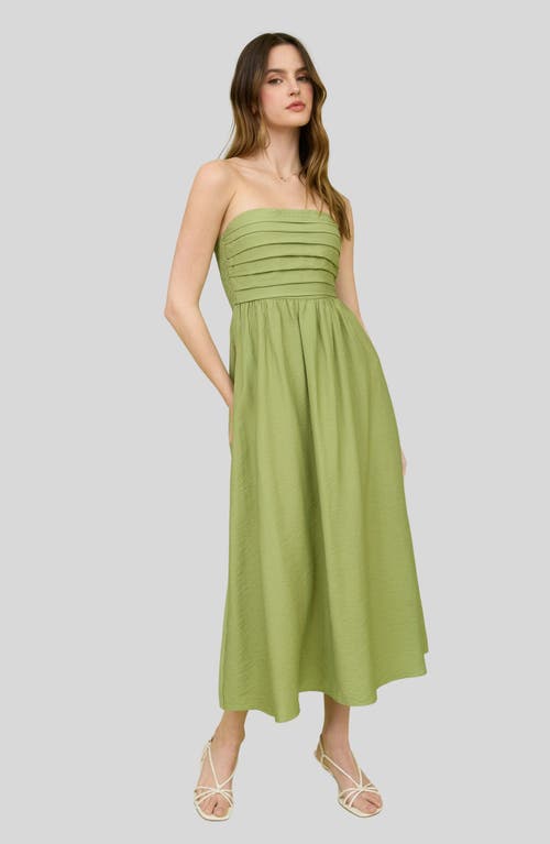 BLU PEPPER BLU PEPPER STRAPLESS MIDI DRESS