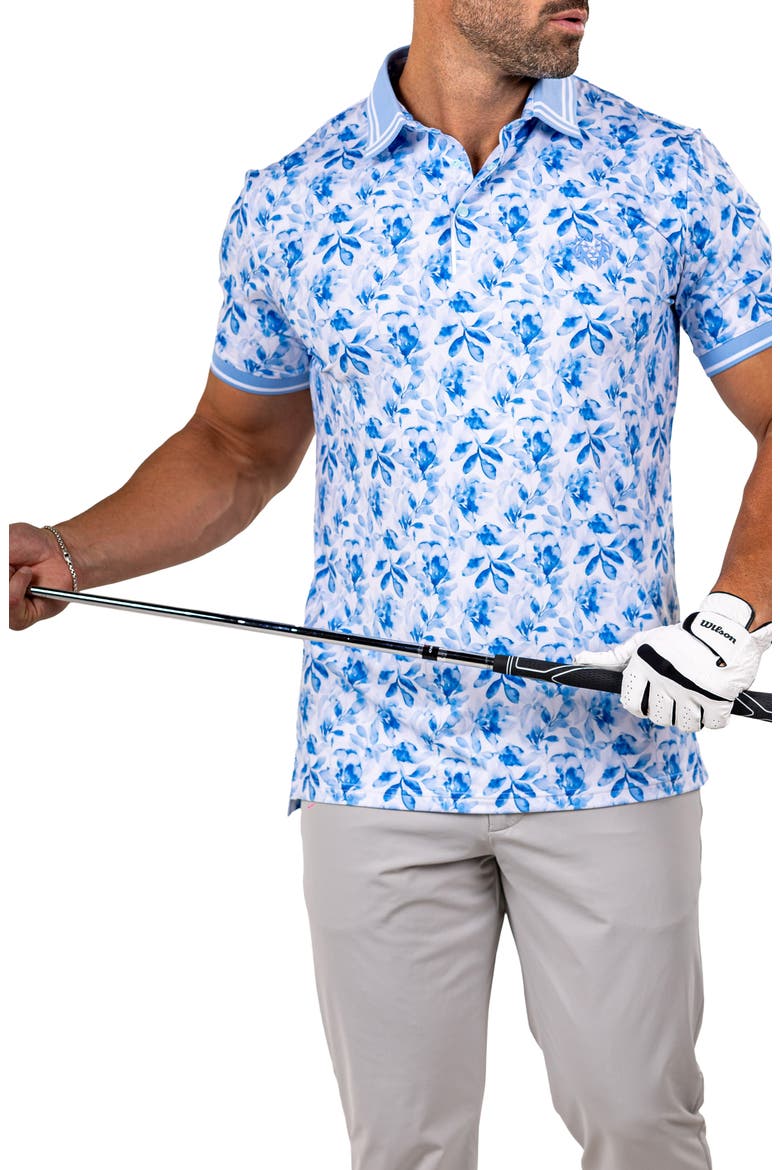 Martyr00008 Print Golf Polo, Alternate, color, BLUE