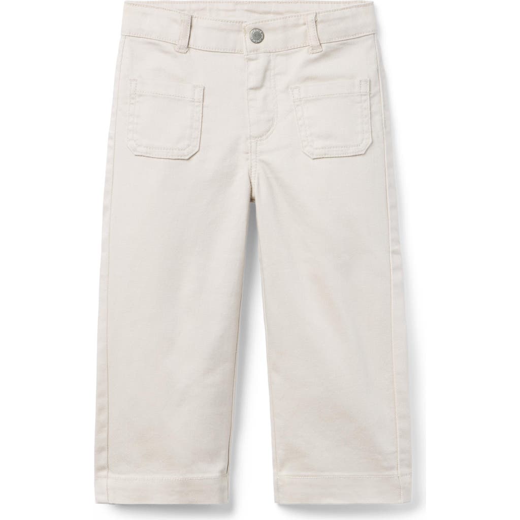 Janie And Jack The Wide Leg Twill Pant In Sand
