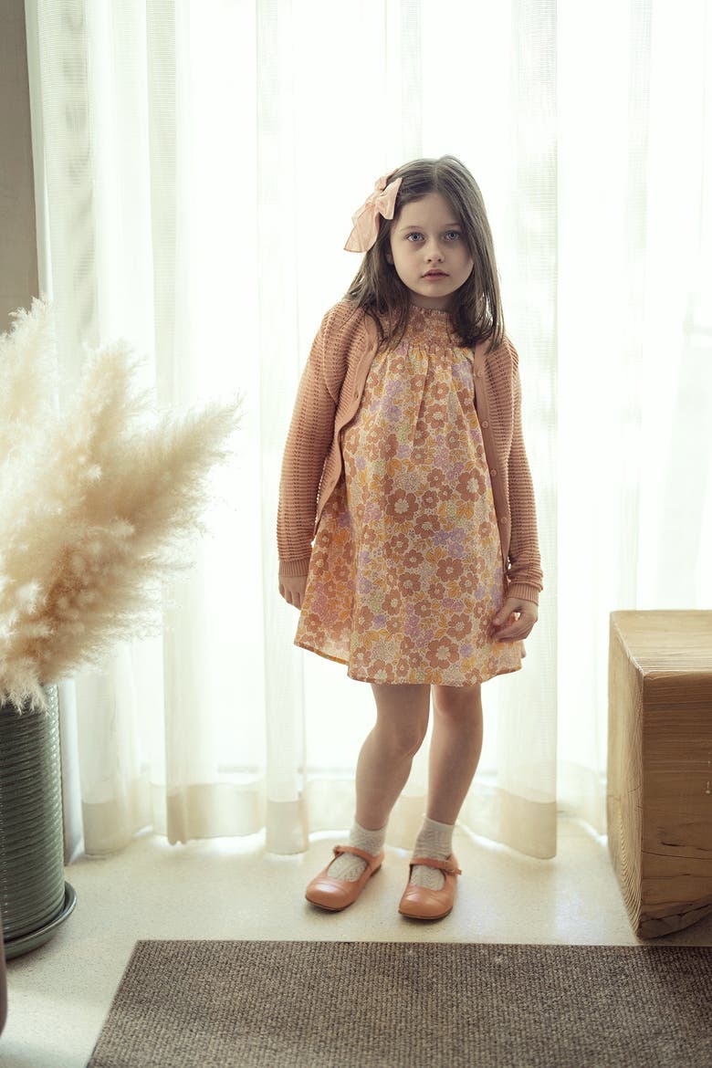 Girls Floral Print Woven Dress - 100% Cotton, Alternate, color, Pink