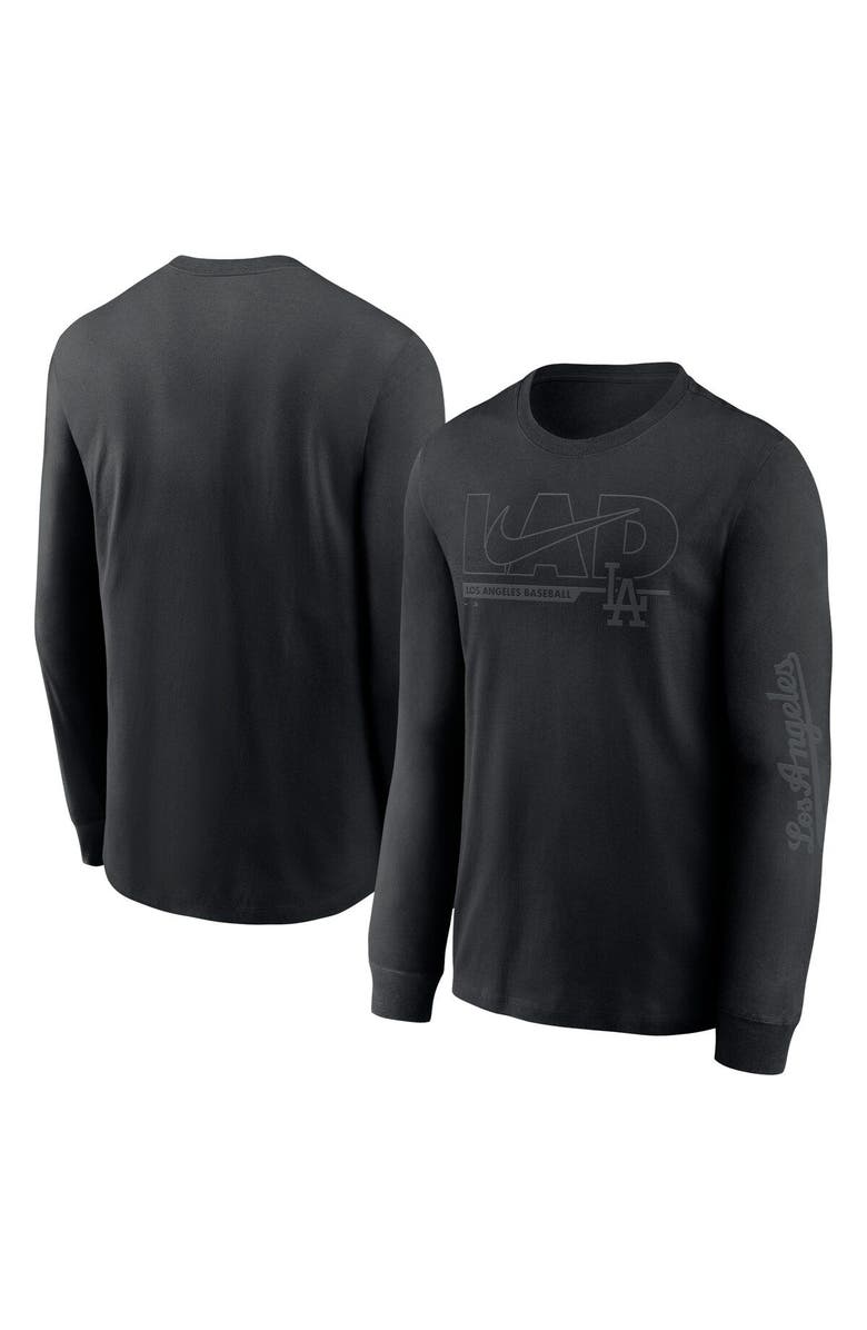 Nike Men's Nike Los Angeles Dodgers Local Pitch Black Long Sleeve T-Shirt, Alternate, color,
