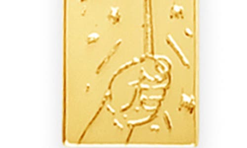 Sterling Forever The Magician Tarot Card Pendant Necklace In Gold