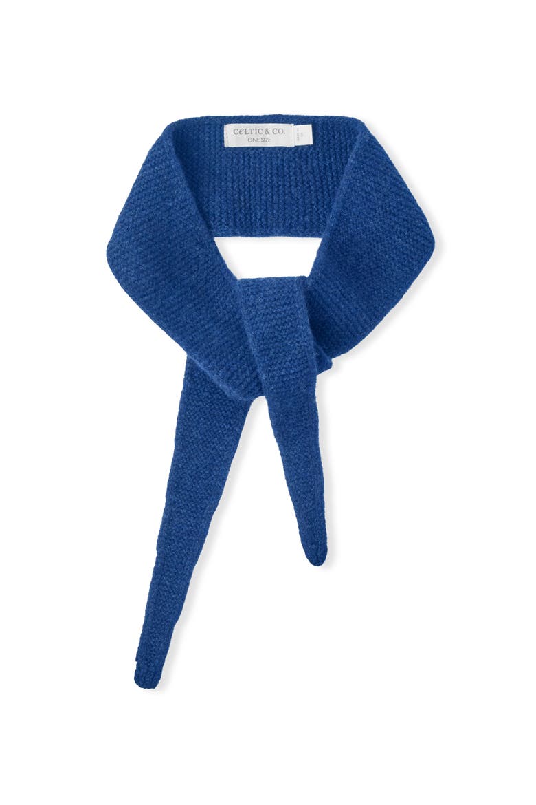 British Garter Stitch Neck Tie, Main, color, Cobalt
