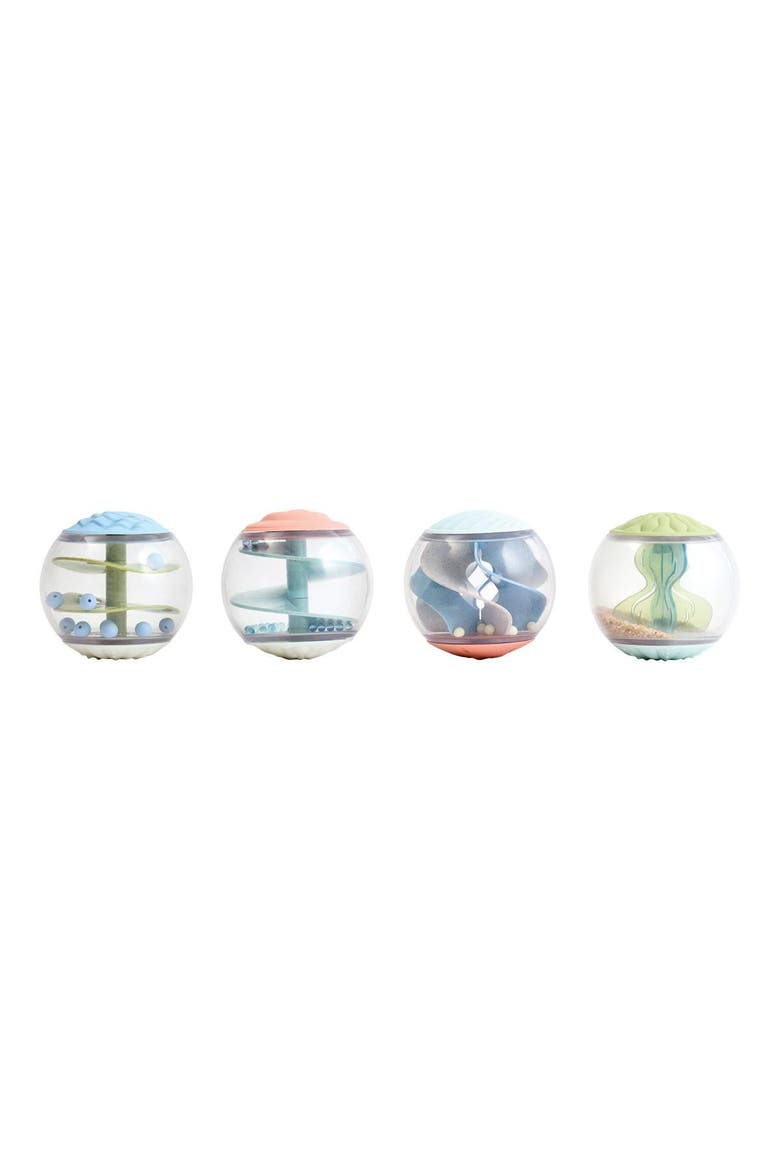 Rattle and Roll Sensory Ball - Set of 4, Alternate, color, Clear