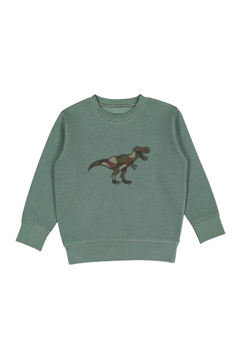 Camo Dino Patch Sweatshirt, Main, color, Hunter Green
