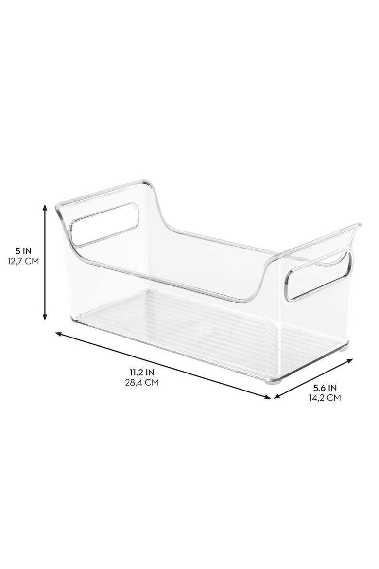 Condiment Organizer for Fridge - Plastic Fridge Organizer Bins with Handles, Set of 4, Clear, Alternate, color, Clear
